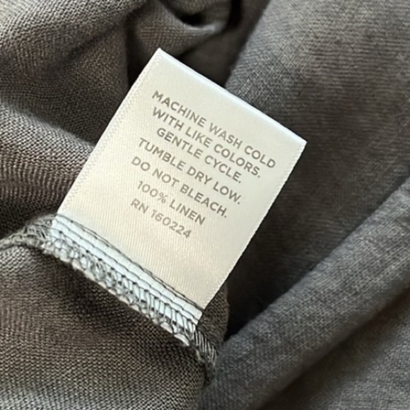 FERN 100% Linen Pillow Covers Charcoal Gray 20 in.² Accent Pillowcase - Picture 7 of 13